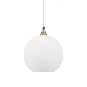 Lampa wisząca szklana kula Bowl mleczna 28cm